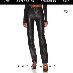 Good American better than leather icon pants - black